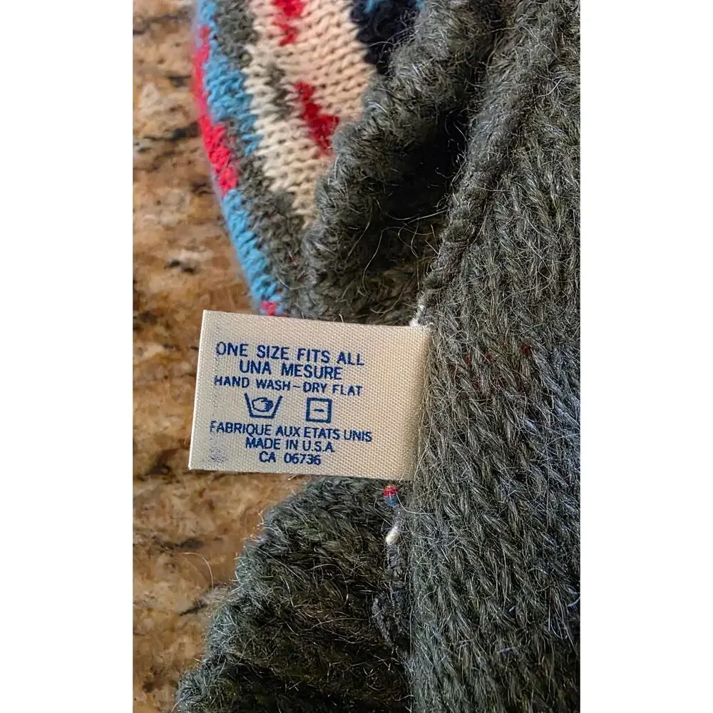 Vintage Hansen‎ Ladies Wool Knit Winter Beanie Sock Hat Zwicker Knitting Mills